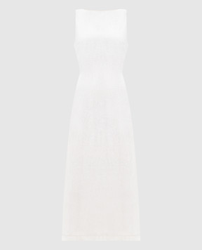 Faithfull Біла сукня міді Taylor з льону FFC06WHT