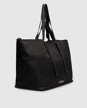 Off-White Чорна сумка Diag Spray з логотипом OMNA20JF25FAB001