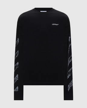Off-White Чорний лонгслів Scribble 44MAB09CF5J005