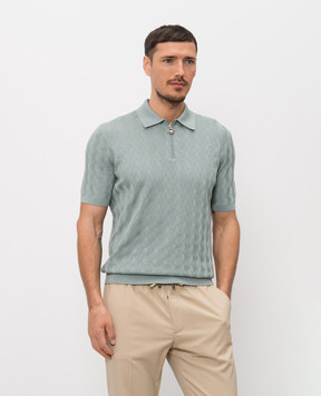 Stefano Ricci Зелене поло з шовком K818106P31F26172