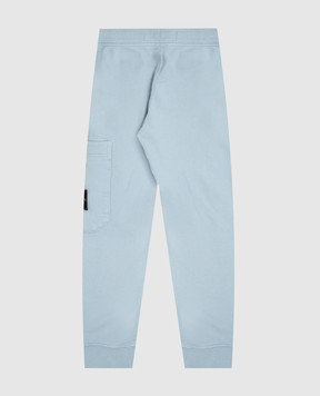 Stone Island Дитячі блакитні джогери з логотипом K2S166200001S0A2068