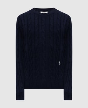 Sporty & Rich Синий свитер из кашемира и шерсти WS08765302BL106