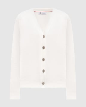 Brunello Cucinelli Белый кардиган M29400116