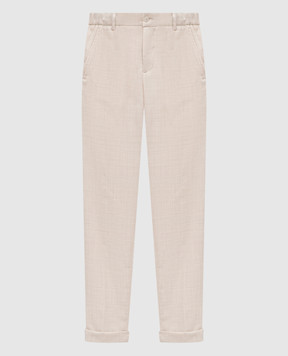 Marco Pescarolo Бежевые брюки из шерсти MANU5318