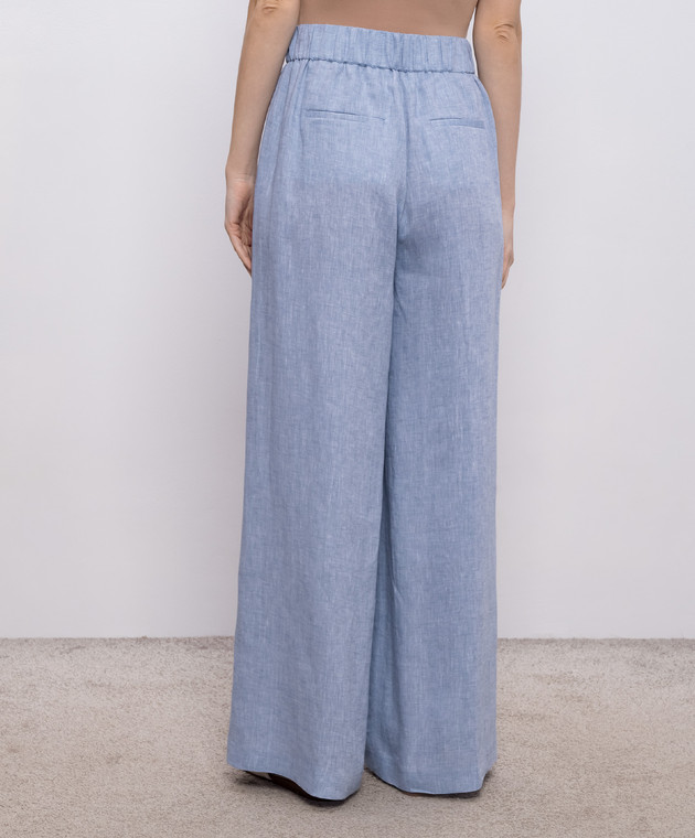 Peserico Блакитні штани з льону P0405202600 зображення 4