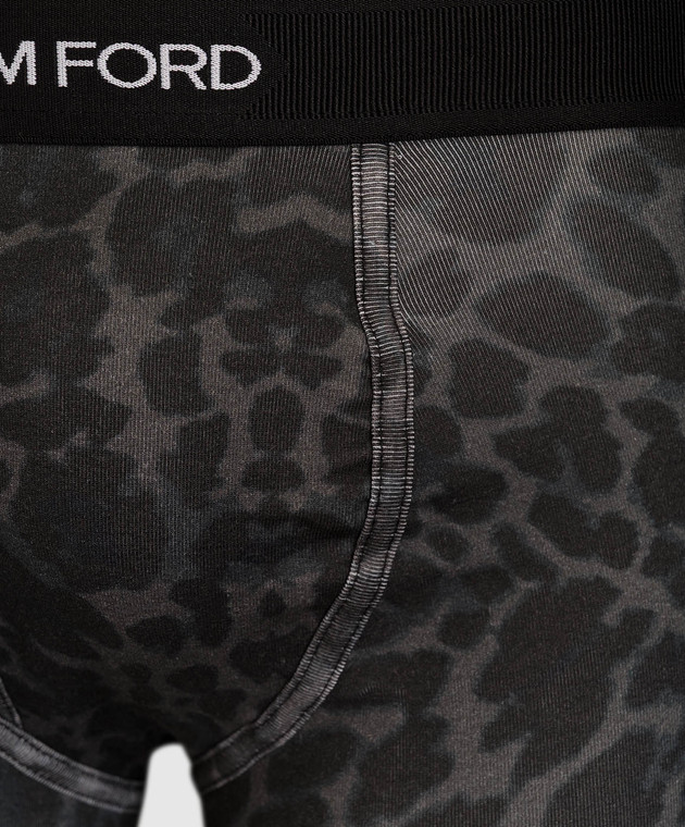 Tom Ford Сірі труси-боксери в леопардовий принт T4LC31230 зображення 3