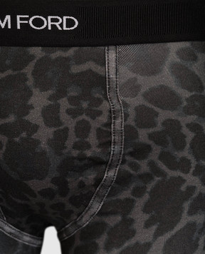 Tom Ford Сірі труси-боксери в леопардовий принт T4LC31230