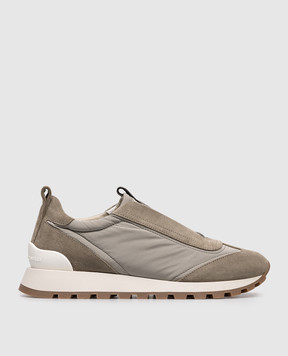 Brunello Cucinelli Комбіновані кросівки з ланцюжком моніль MZ47G2127