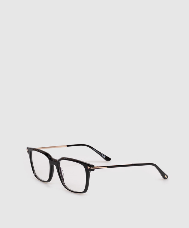 Tom Ford Чорна оправа для окулярів з монограмою FT6124B зображення 3