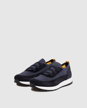 Doucal's Синие комбинированные кроссовки с логотипом DU3318SYDNPZ846