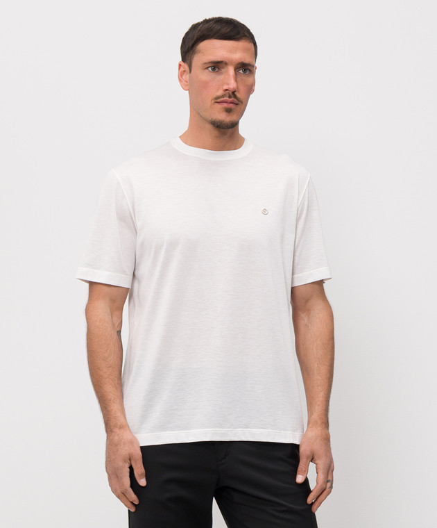 Castangia dal 1850 Футболка кольору айворі з шовком PDA12S26 зображення 3