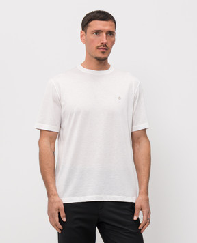 Castangia dal 1850 Футболка кольору айворі з шовком PDA12S26