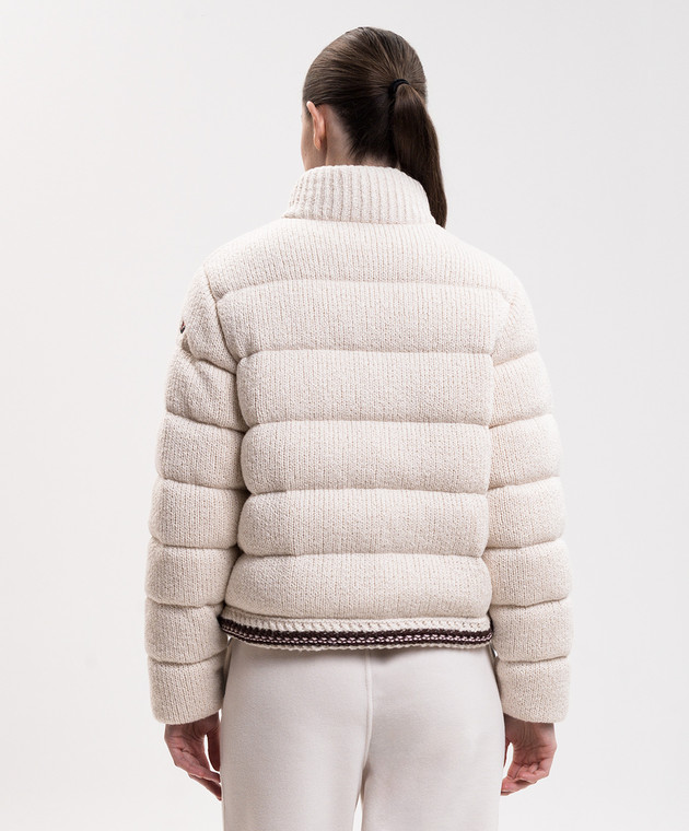 Moncler Пухова куртка кольору айворі L20939B00009N0005 зображення 4