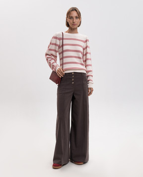 Twinset Джемпер з вовною в смужку 262TP3230