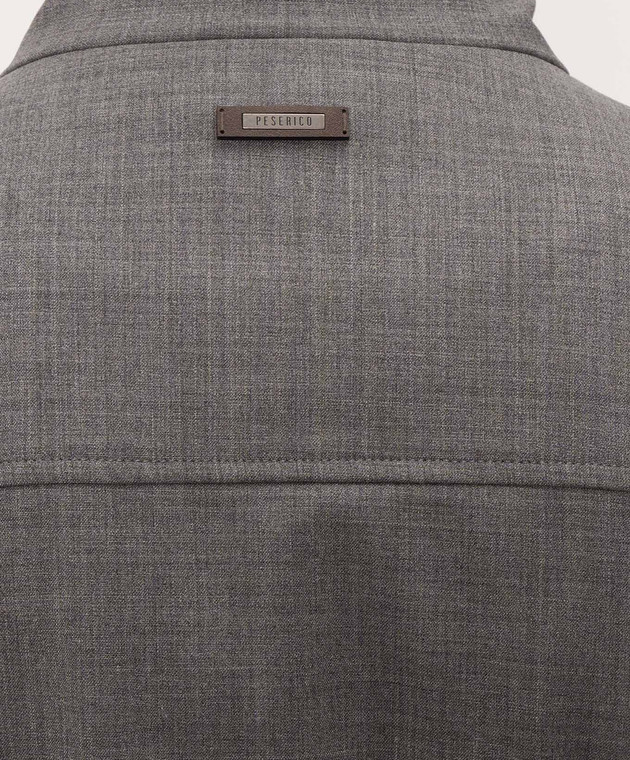Peserico Серая куртка с шерстью с нашивкой логотипа R5701200588 изображение 5