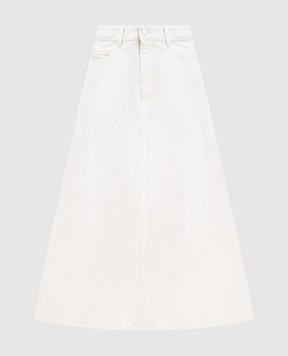 Ami Paris Белая джинсовая юбка миди FSK467DE0126