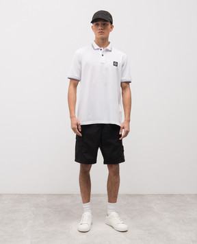 Stone Island Чорні шорти-карго з логотипом L1S15L100020S0003