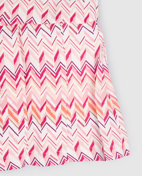 Missoni Детское розовое платье в брендовый принт MY1B22K027512