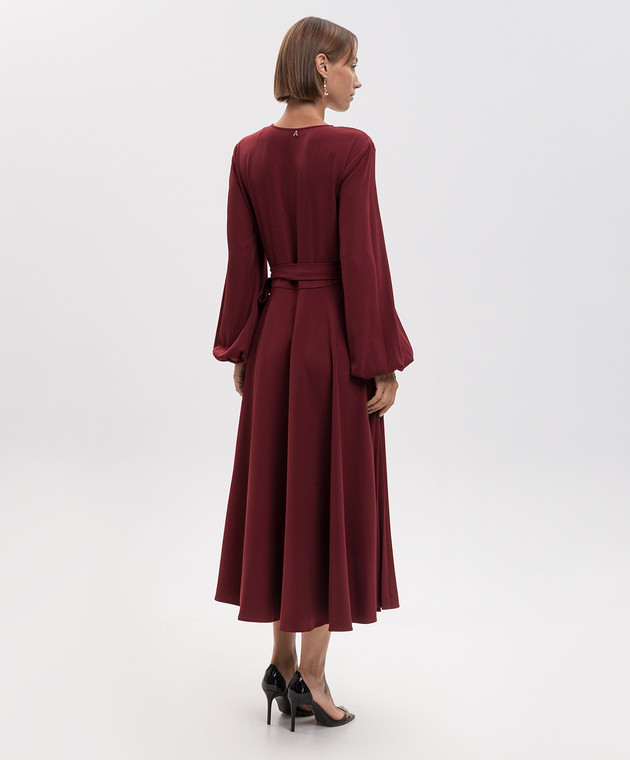 Twinset Бордовое платье на запах с плесенью 262AP2332 изображение 3