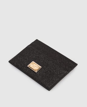 Dolce&Gabbana Чорний шкіряний картхолдер з логотипом BI0330A1001