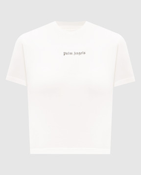 Palm Angels Топ кольору айворі з принтом логотипа PWAA077S26JER001