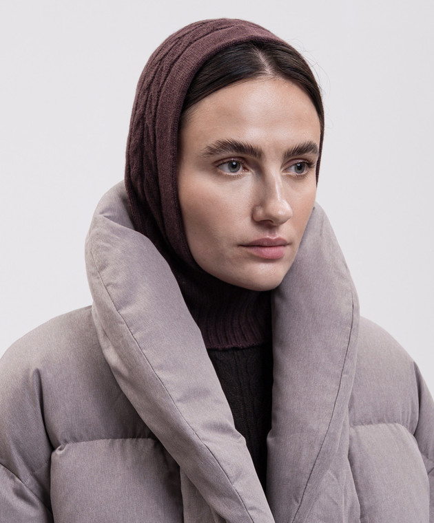 Agnona Бордовий капор з кашеміру MA100106K080Q зображення 2