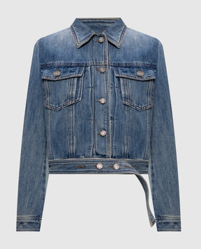 Juun.j Синя джинсова куртка з вінтажним ефектом JW6311W02P