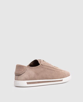 Stefano Ricci Коричневые замшевые кроссовки с логотипом UV33G5257SDP