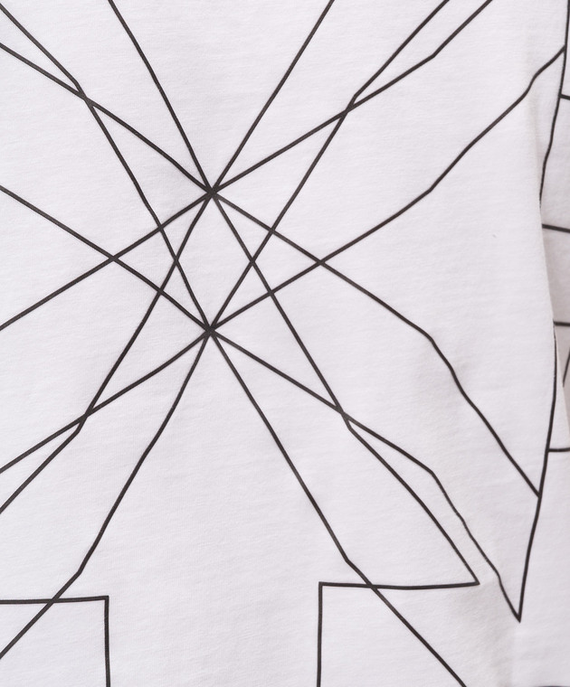 Off-White Белая футболка с принтом эмблемы Double Arrow 44MAA027S26J003 изображение 5