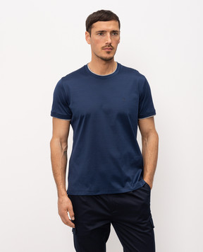 Bilancioni Синяя футболка с эффектом наложения слоев BE26T1GBE2