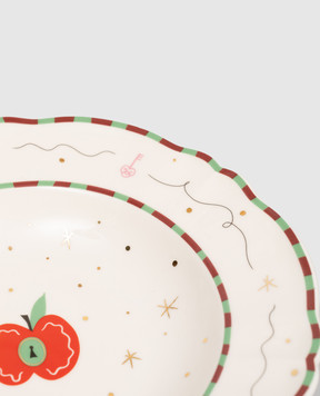 Bitossi Home Фарфоровая тарелка для супа Apple PAN01041