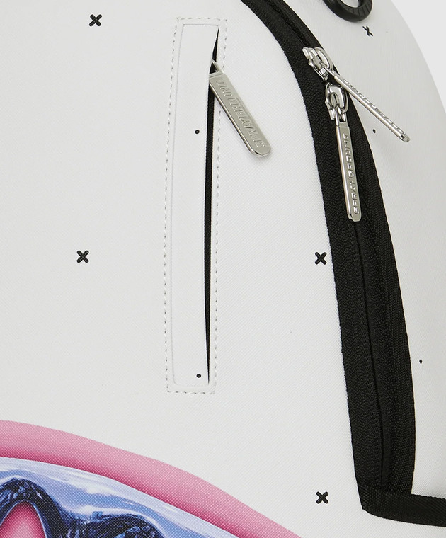 Sprayground Детский белый рюкзак LIQUID CHROMATIC SHARK CENTRAL 910B8427NSZ изображение 4