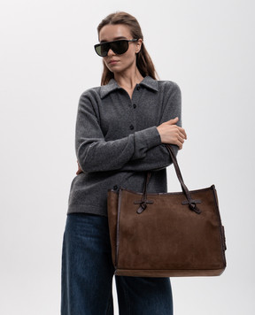 Gianni Chiarini Коричнева замшева сумка-тоут Marcella BS12470TMBY