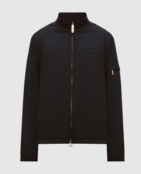 Stefano Ricci Черная куртка с нашивкой эмблемы M6J4100010PL001HSAC64