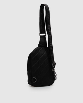 Off-White Черная сумка слинг с принтом эмблемы OWMNQ12F26FB01