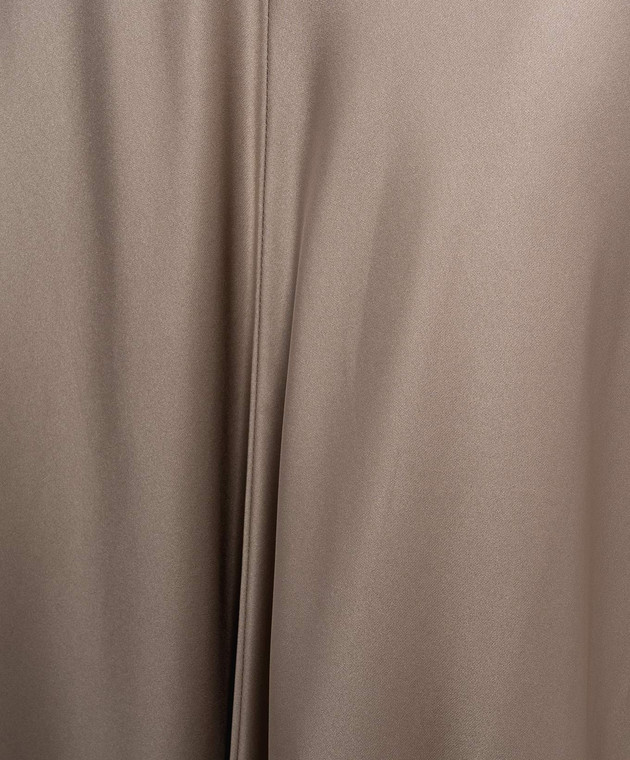 Brunello Cucinelli Бежевая юбка из шелка MB179G4121 изображение 5