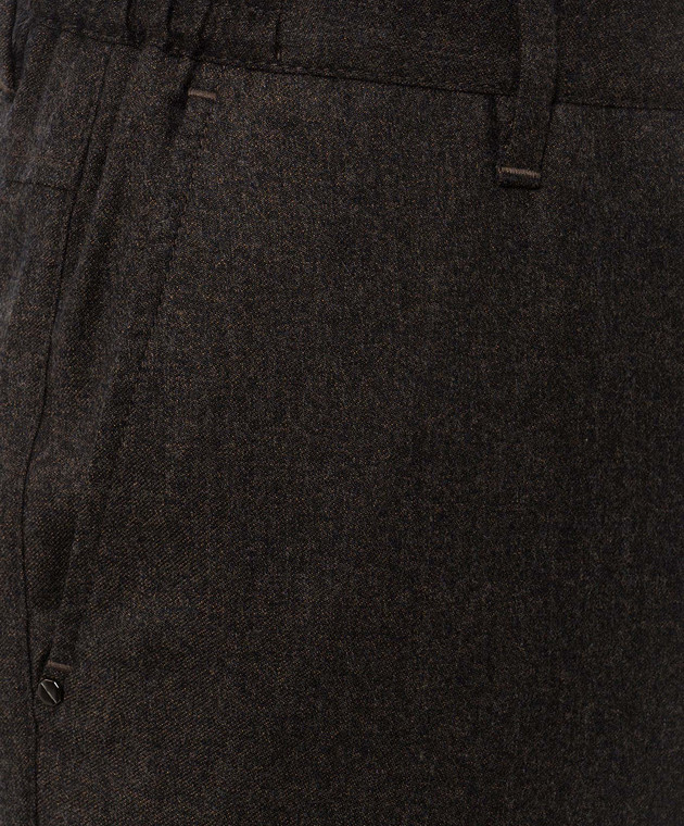 Stefano Ricci Коричневые брюки из шерсти M8T63B0010T6054 изображение 5