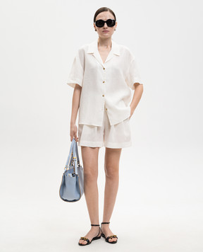 Asceno Белая рубашка Prague из льна T022F06C78