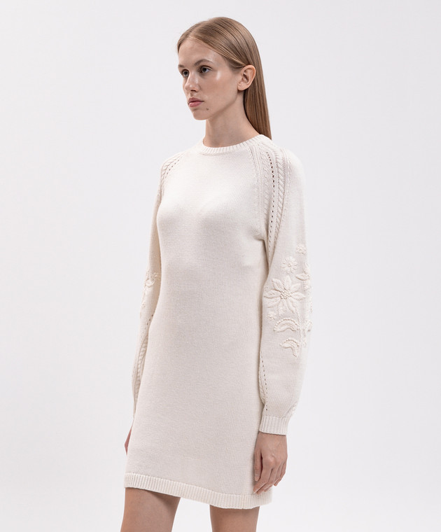 Twinset Платье цвета айвори с шерстью 262TT3181 изображение 2
