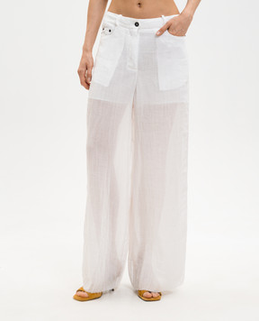 Masnada Білі штани з рамі 8053