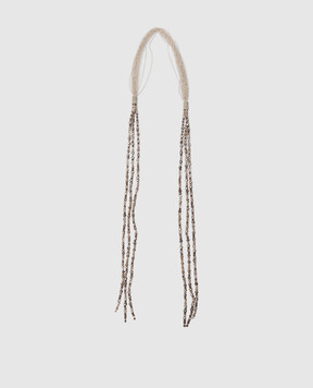 Peserico Коричневые бусы с цепочкой мониль A35506C0CC779