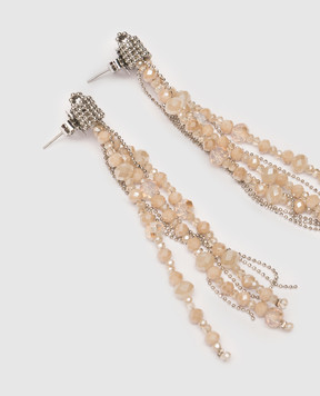 Peserico Бежевые серьги с цепочками и бусинами A35507C0CC780