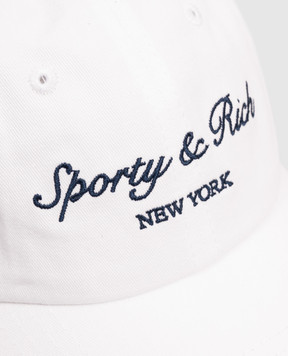 Sporty & Rich Дитяча біла кепка Syracuse NY з вишивкою логотипа AC10175328WH01