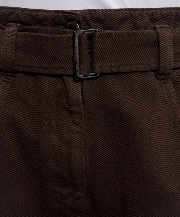 Brunello Cucinelli Коричневые джинсы с поясом M0H81P4109 изображение 5