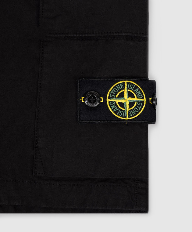 Stone Island Дитячі чорні шорти карго L1S16L100002S000114 зображення 3