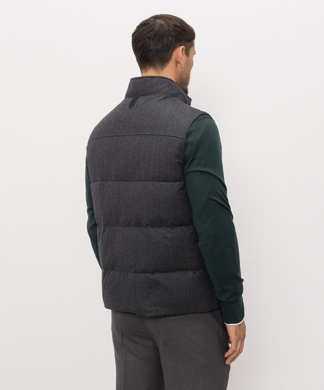 Canali Серый пуховый жилет из шерсти SG03516O41123 изображение 4