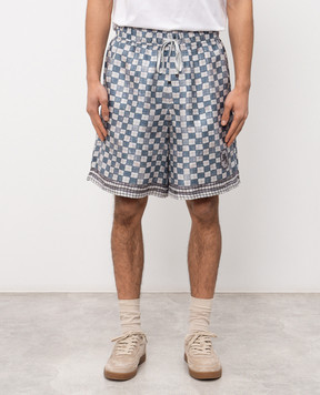 AMIRI Шорти із шовку в клітинку AMBMSO1037