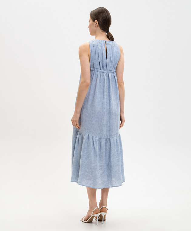 Peserico Блакитна сукня з льону S02226D02600 зображення 3