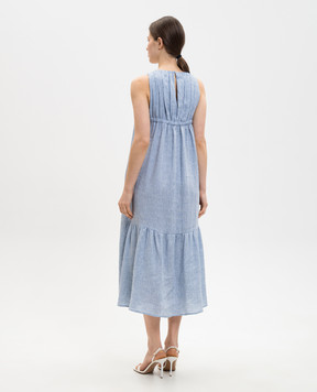 Peserico Голубое платье из льна S02226D02600