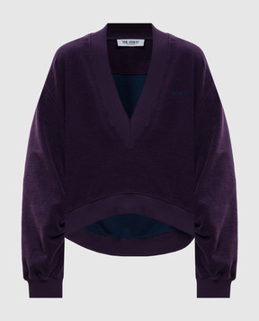 The Attico Фіолетовий пуловер з вишивкою логотипа 260WCF00010JJF007AA